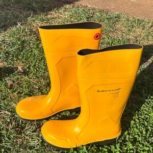 Men’s Dunlop Yellow Steel Toe Waterproof Work Boots